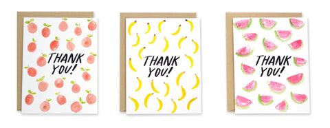 Fruity Thank You Note Set - EAT Healthy Designs
 - 1