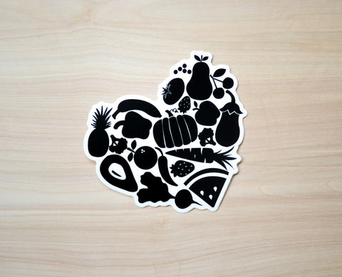 Food Heart Sticker - EAT Healthy Designs

